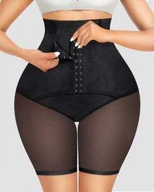 Double Tummy Control Faja Shorts High Waist Butt Lifter Thigh Slimmer Shaper Shorts