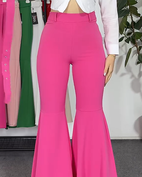 Sexy Slim High Waisted Stretch Bell Bottoms Pants with Belt (Pre-Sale)